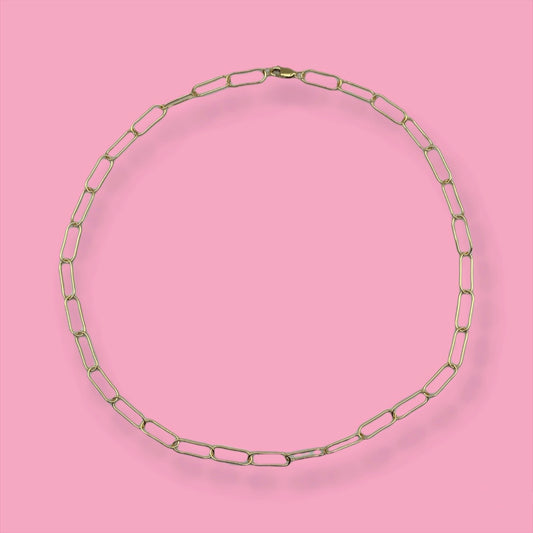 Gold Paperclip Necklace